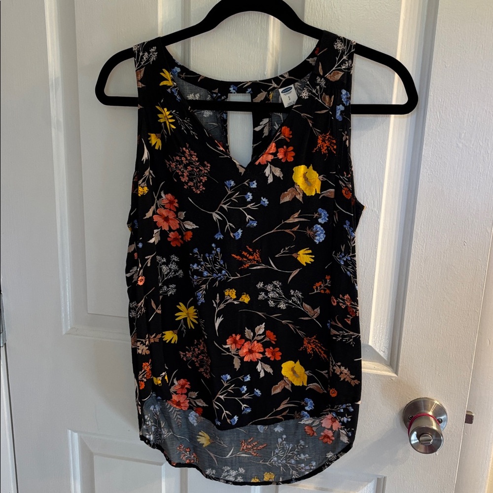 Old Navy Black Floral Dress